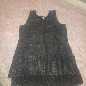 Cato Black Sparkle Tank Top